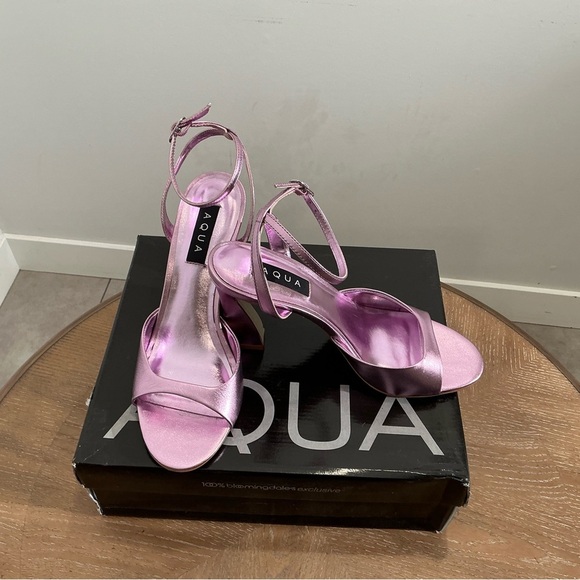 Aqua Women's Pink Exclusive Jett Ankle Strap High Heel Sandals - Picture 3 of 3